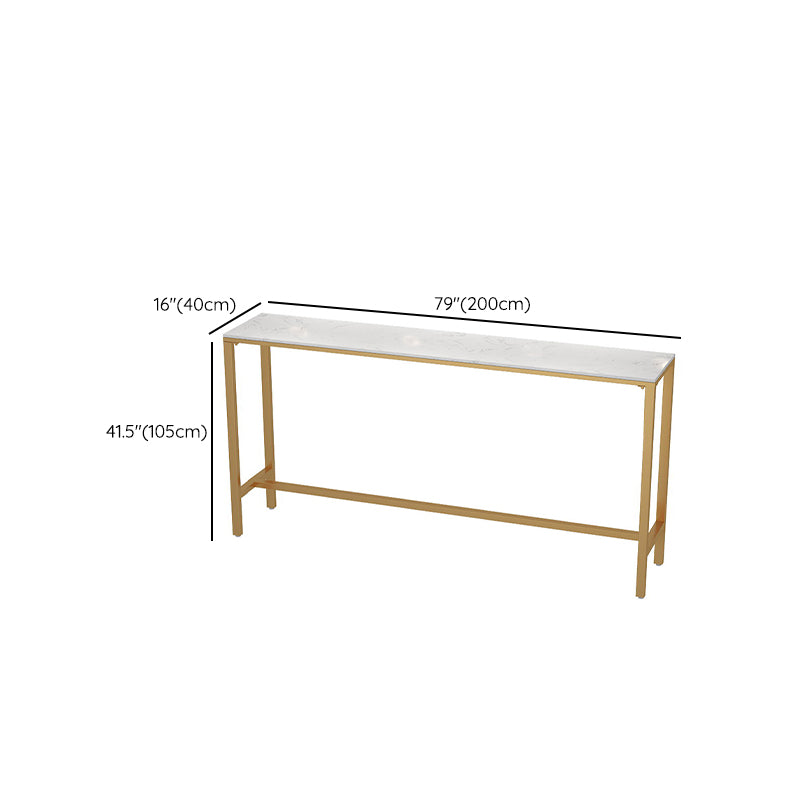 Faux Marble Bar Dining Table Geometric Bar Table for Cafe And Breakroom