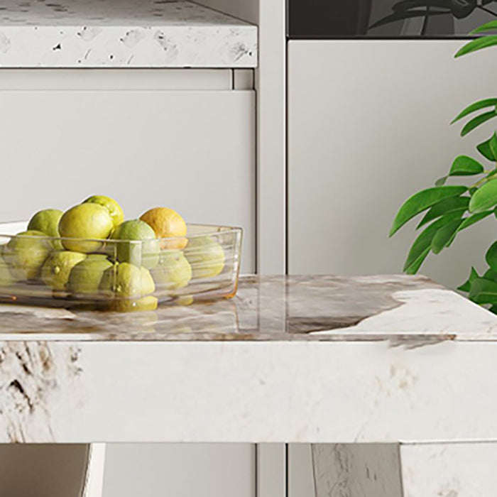 Modern Bar Dining Table Stone Rectangle Bar Table for Living Room