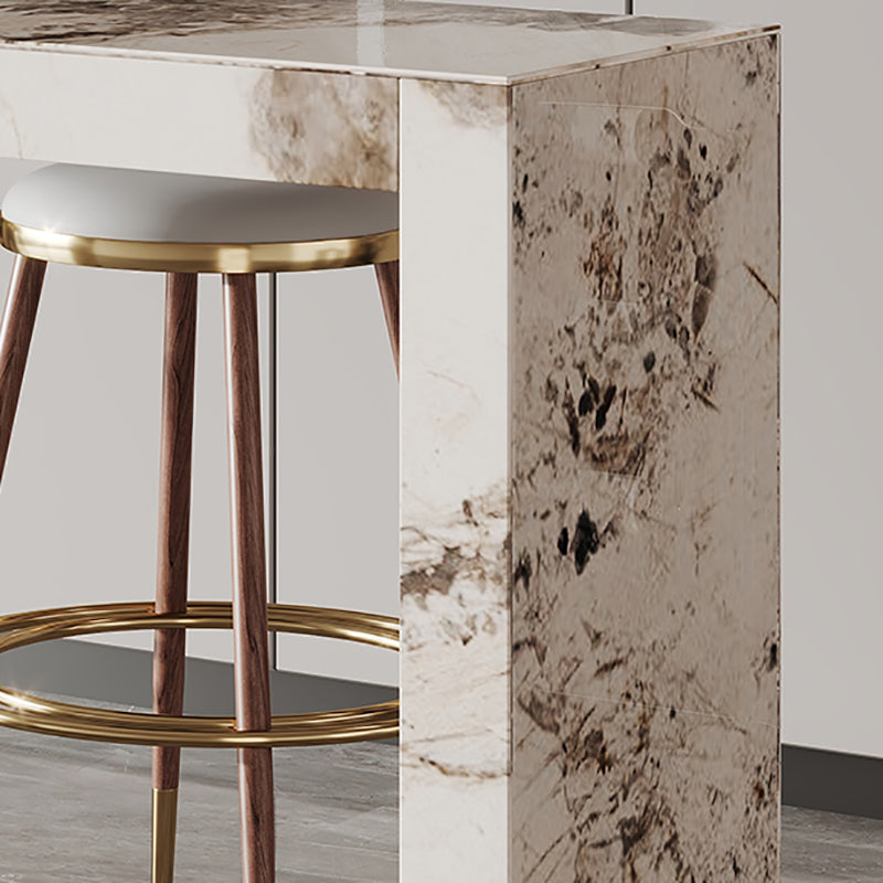 Modern Bar Dining Table Stone Rectangle Bar Table for Living Room