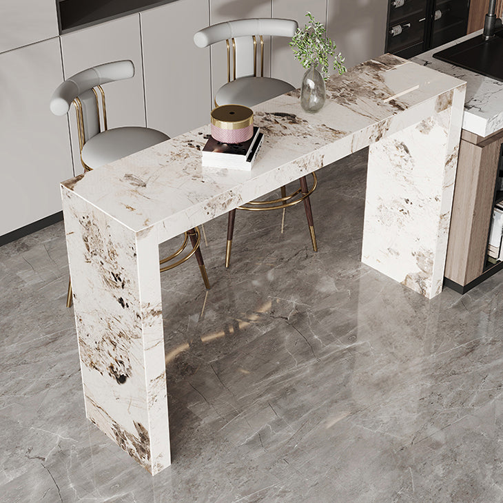 Modern Bar Dining Table Stone Rectangle Bar Table for Living Room