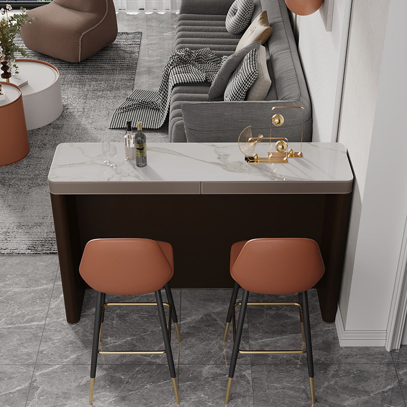 Modern Style Stone Bar Dining Table Rectangle Bar Table for Living Room