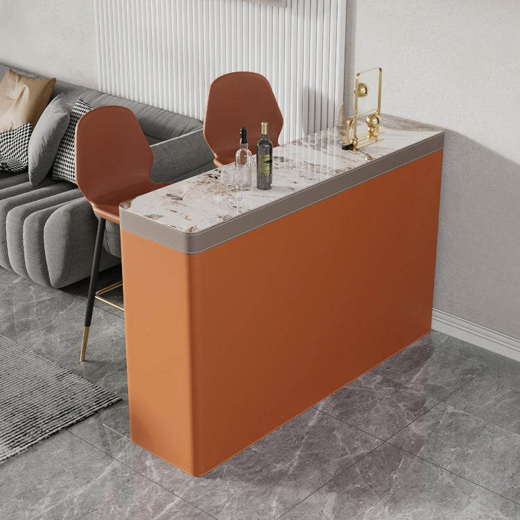 Modern Style Stone Bar Dining Table Rectangle Bar Table for Living Room