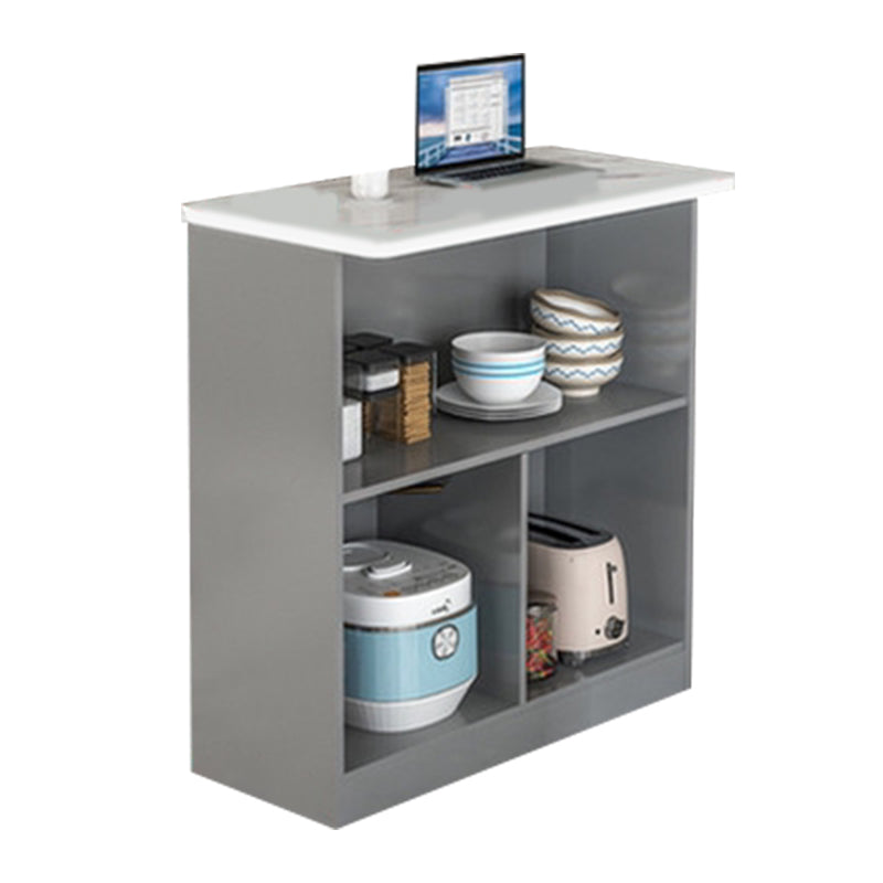 Modern Indoor Bar Stool Table Faux Wood Rectangle Counter Table