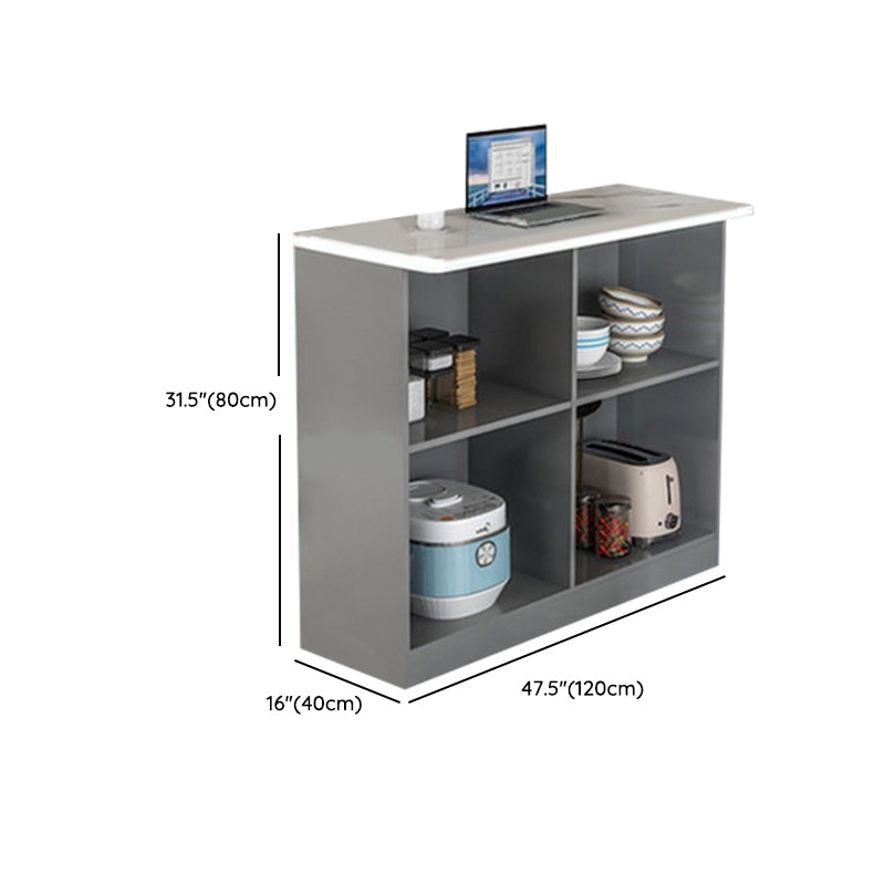 Modern Indoor Bar Stool Table Faux Wood Rectangle Counter Table