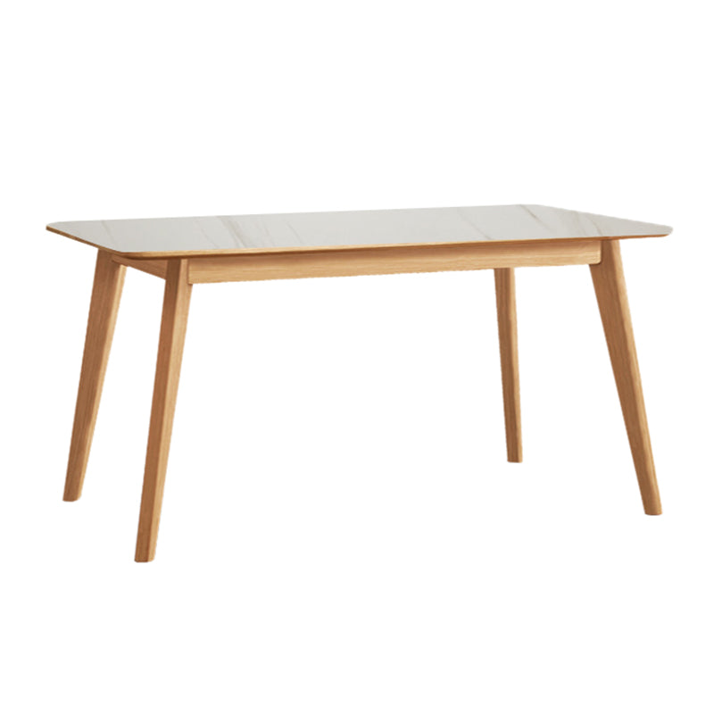 Modern Style Dinette Set 1/5 Pcs Rectangle Solid Wood Dinette Table with Dining Chair