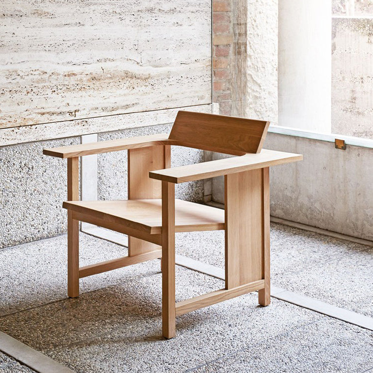 Modern Simple Arm Chair Solid Wood Frame Guest Chair for Dining Room