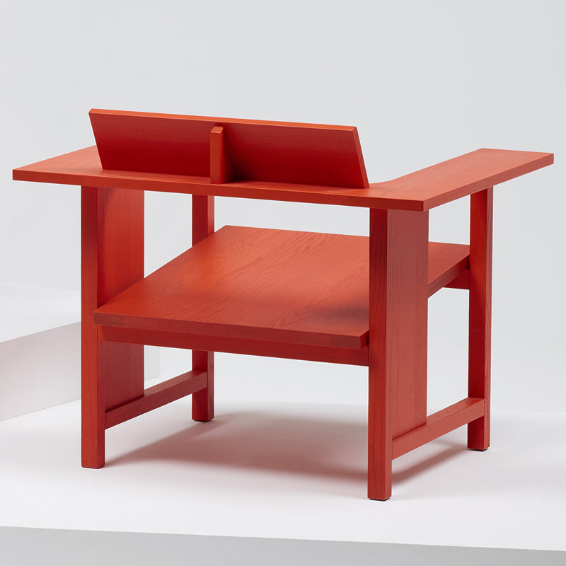 Modern Simple Arm Chair Solid Wood Frame Guest Chair for Dining Room
