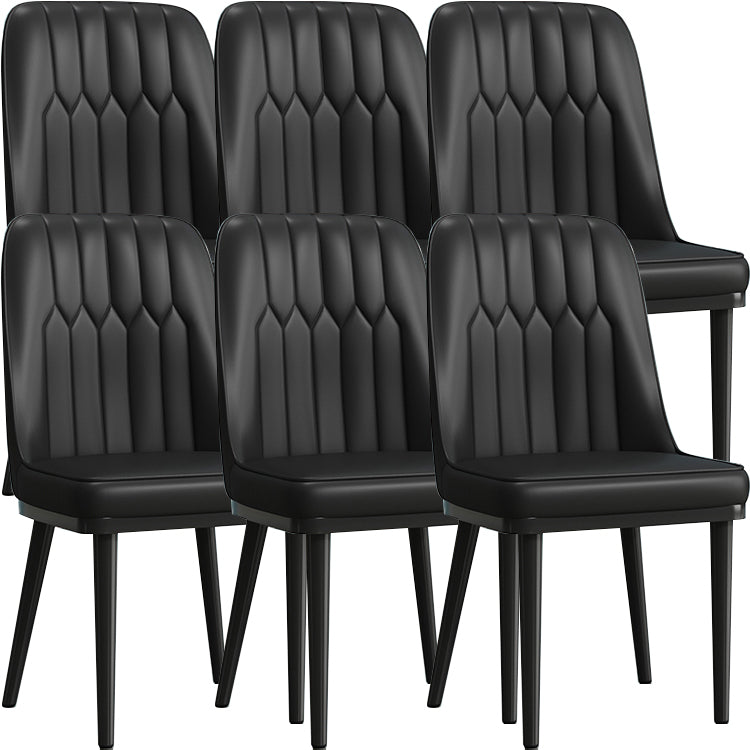 Modern Armless Backrest Cushion Chair with Metal Legs for Living Room
