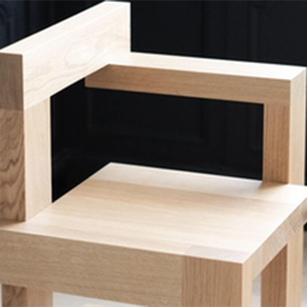 Modern Arm Chair Wood Open Back Dining Accent Chair for Home