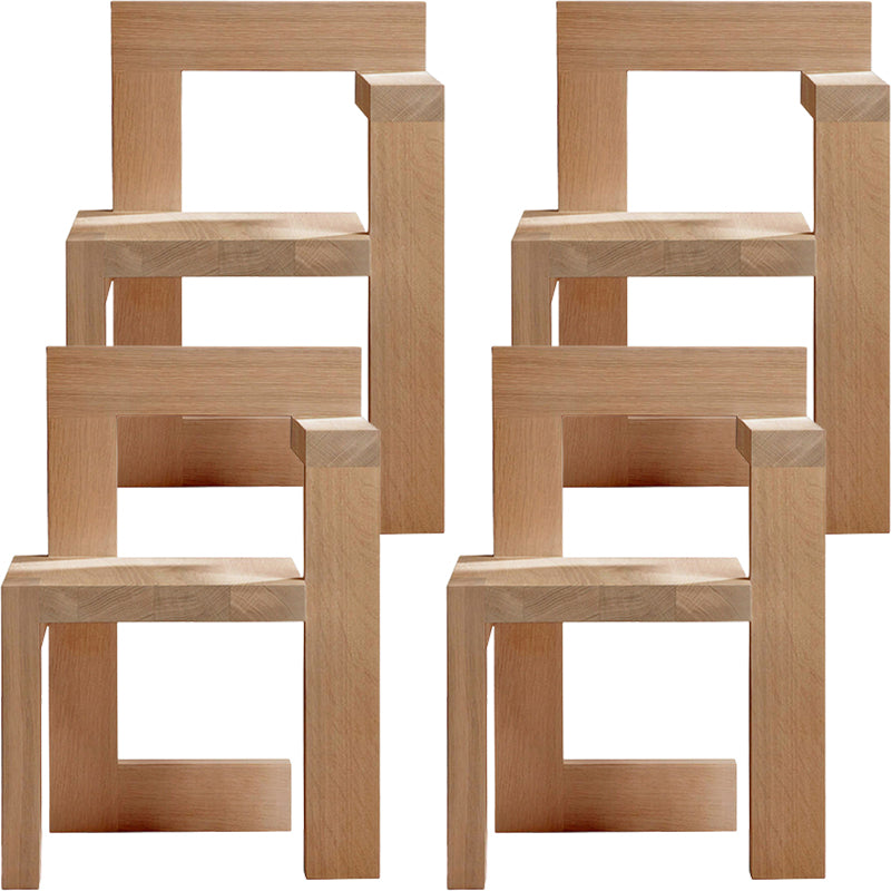 Modern Arm Chair Wood Open Back Dining Accent Chair for Home