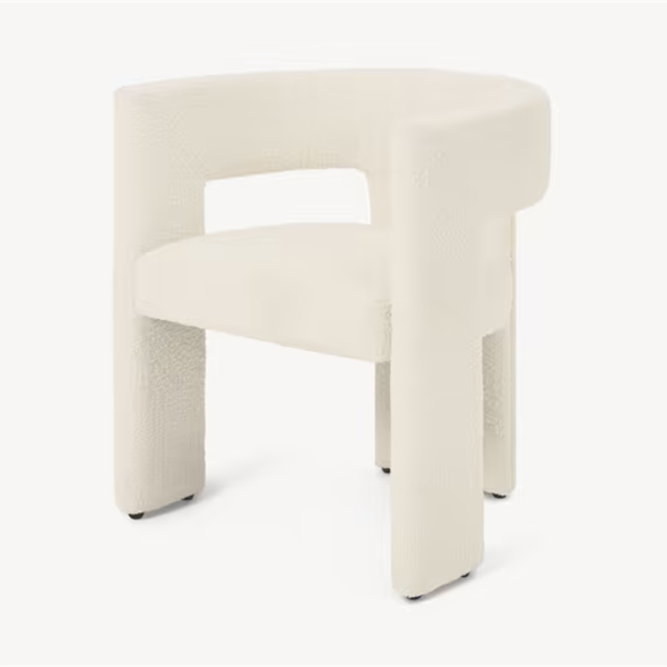 Modern Style Arm Chair Wood Open Back Dining Accent Chair for Home