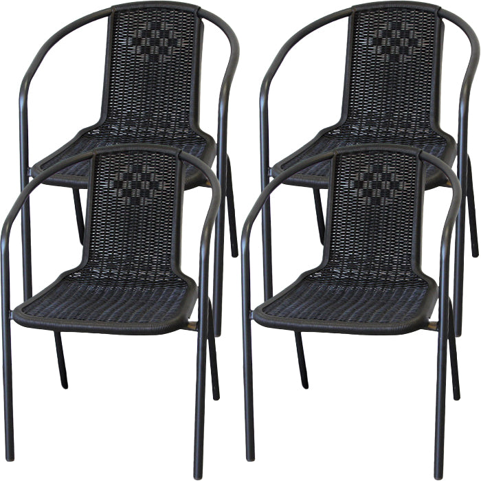 Contemporary Style Arm Chair Plastic Dining Accent Chair for Dining Room