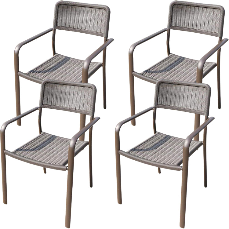 Contemporary Style Arm Chair Plastic Dining Accent Chair for Dining Room