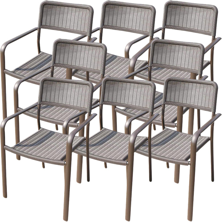 Contemporary Style Arm Chair Plastic Dining Accent Chair for Dining Room