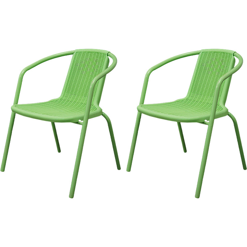Contemporary Style Arm Chair Plastic Dining Accent Chair for Dining Room