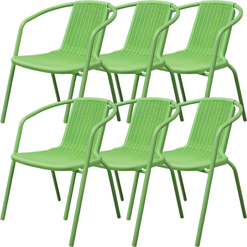 Contemporary Style Arm Chair Plastic Dining Accent Chair for Dining Room