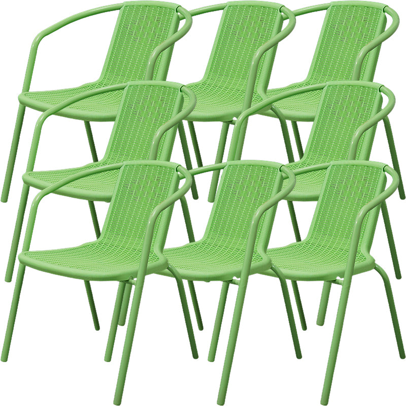 Contemporary Style Arm Chair Plastic Dining Accent Chair for Dining Room