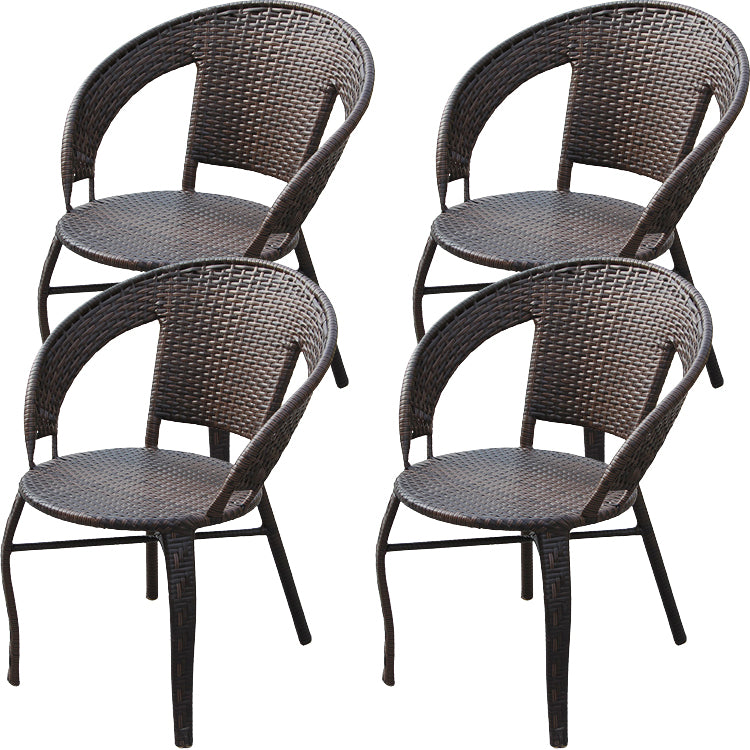 Contemporary Style Arm Chair Plastic Dining Accent Chair for Dining Room