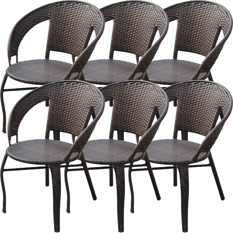 Contemporary Style Arm Chair Plastic Dining Accent Chair for Dining Room