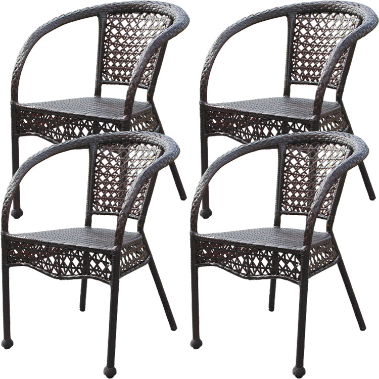 Contemporary Style Arm Chair Plastic Dining Accent Chair for Dining Room