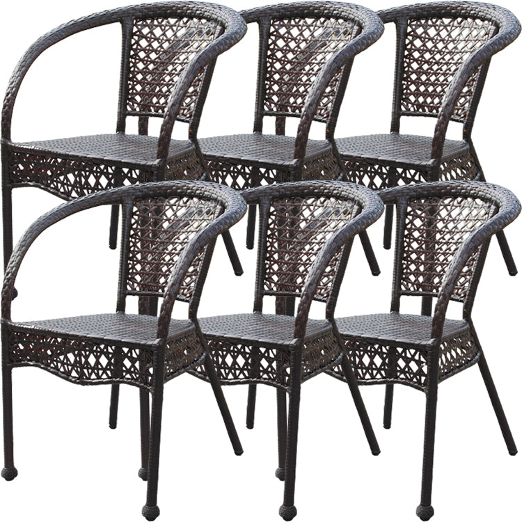 Contemporary Style Arm Chair Plastic Dining Accent Chair for Dining Room