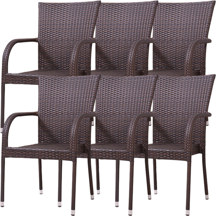 Contemporary Style Arm Chair Plastic Dining Accent Chair for Dining Room