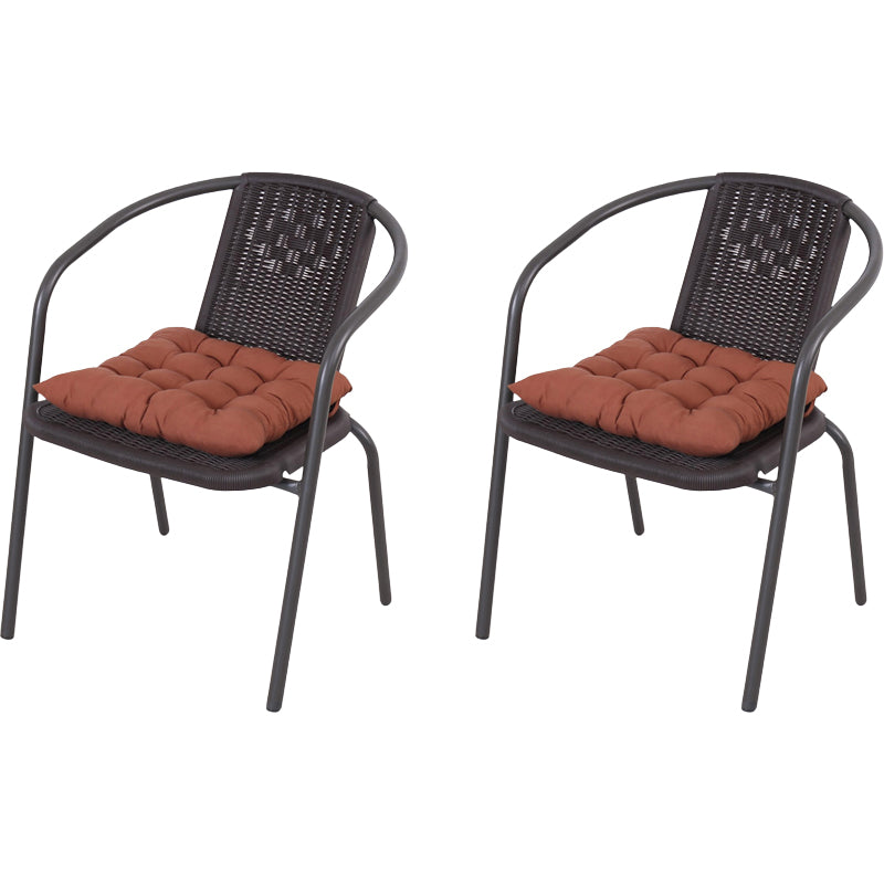 Contemporary Style Arm Chair Plastic Dining Accent Chair for Dining Room