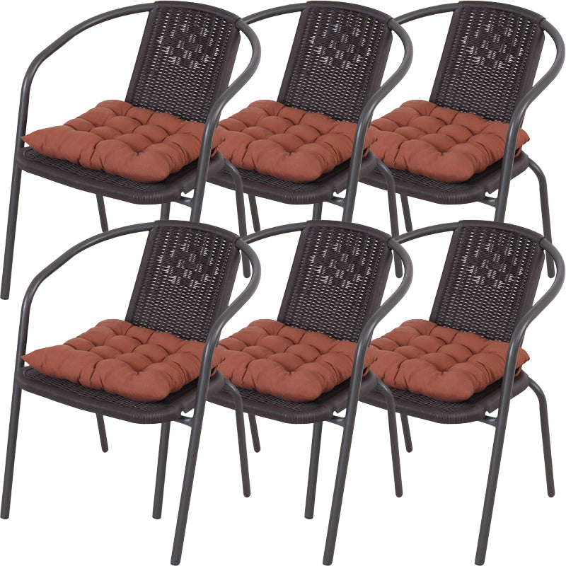Contemporary Style Arm Chair Plastic Dining Accent Chair for Dining Room