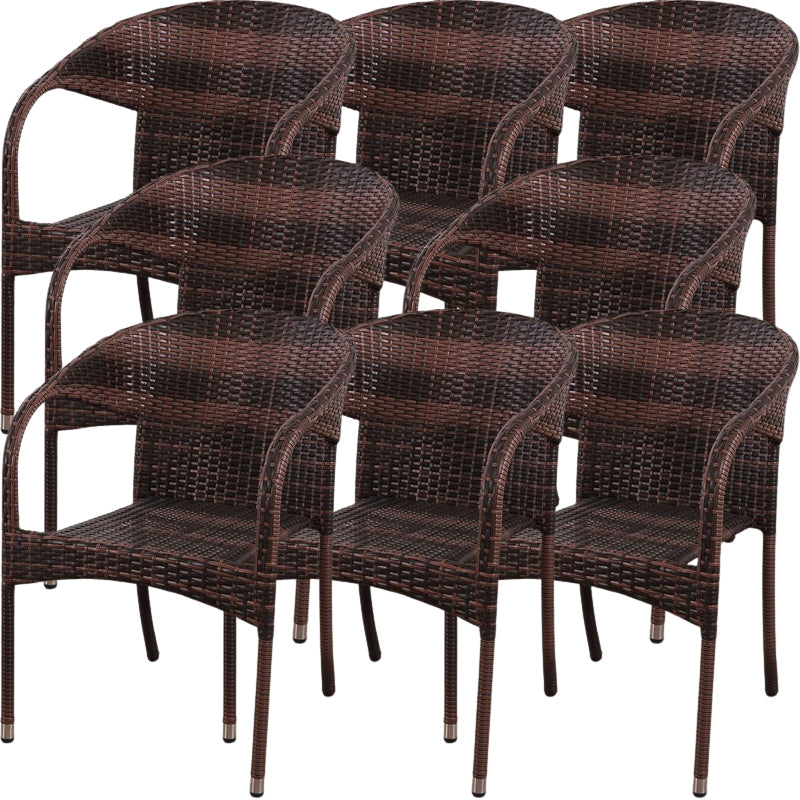 Contemporary Style Arm Chair Plastic Dining Accent Chair for Dining Room