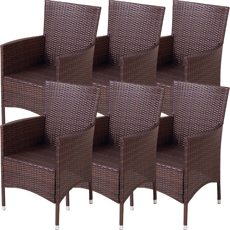 Contemporary Style Arm Chair Plastic Dining Accent Chair for Dining Room