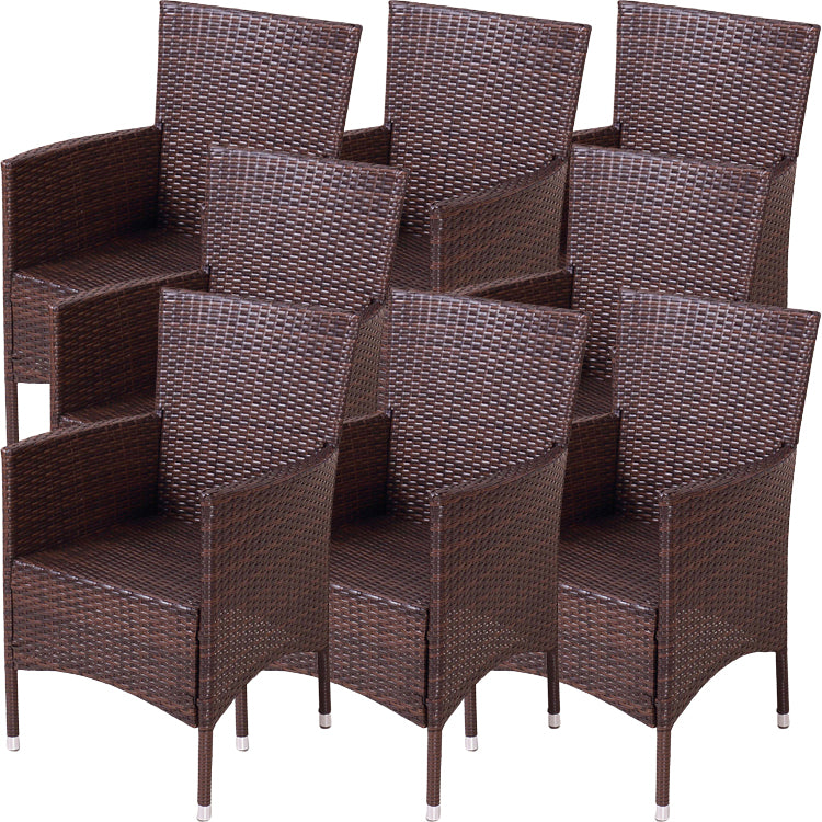 Contemporary Style Arm Chair Plastic Dining Accent Chair for Dining Room