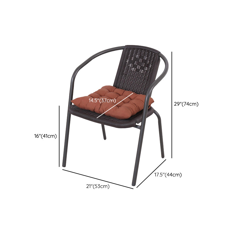 Contemporary Style Arm Chair Plastic Dining Accent Chair for Dining Room
