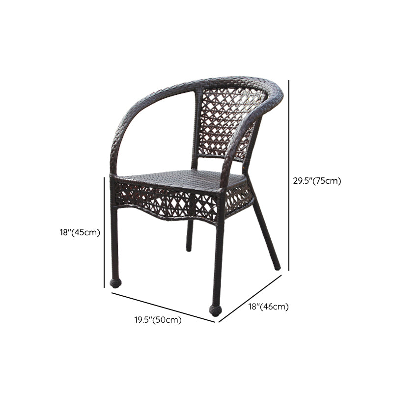 Contemporary Style Arm Chair Plastic Dining Accent Chair for Dining Room