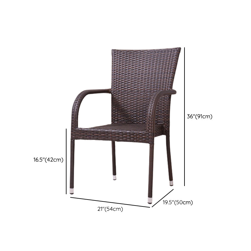 Contemporary Style Arm Chair Plastic Dining Accent Chair for Dining Room
