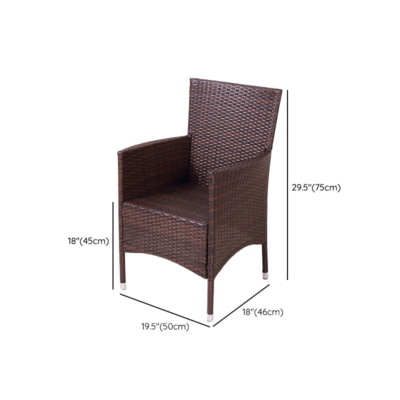Contemporary Style Arm Chair Plastic Dining Accent Chair for Dining Room