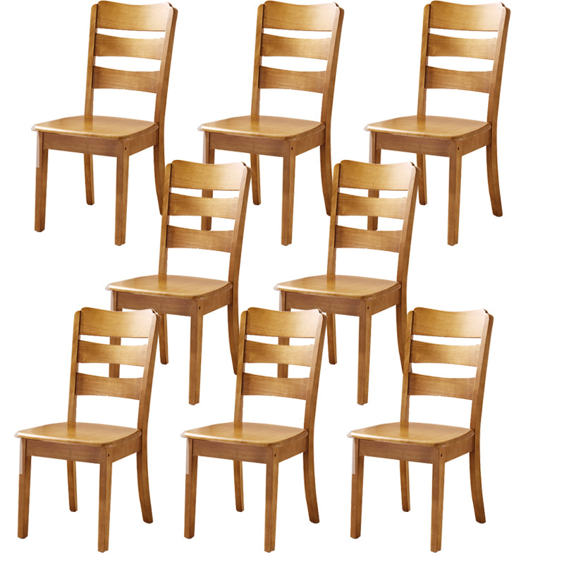 Solid Wood Dining Chairs Modern Style Home Armless Dining Chairs