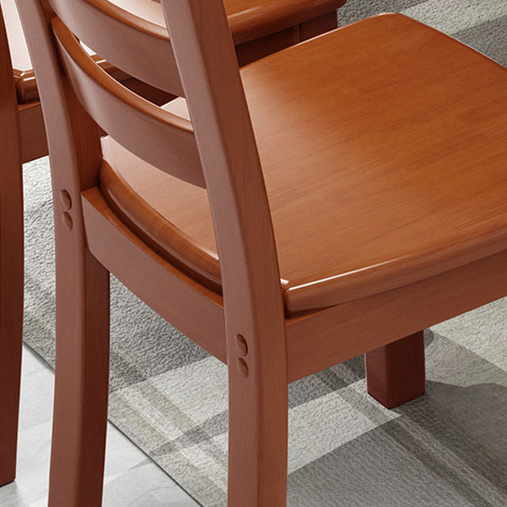Solid Wood Dining Chairs Modern Style Home Armless Dining Chairs