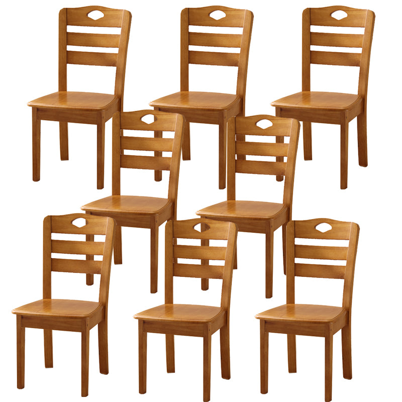 Solid Wood Dining Chairs Modern Style Home Armless Dining Chairs