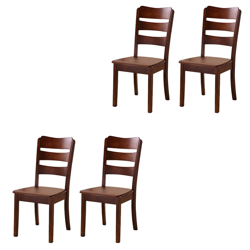 Solid Wood Dining Chairs Modern Style Home Armless Dining Chairs