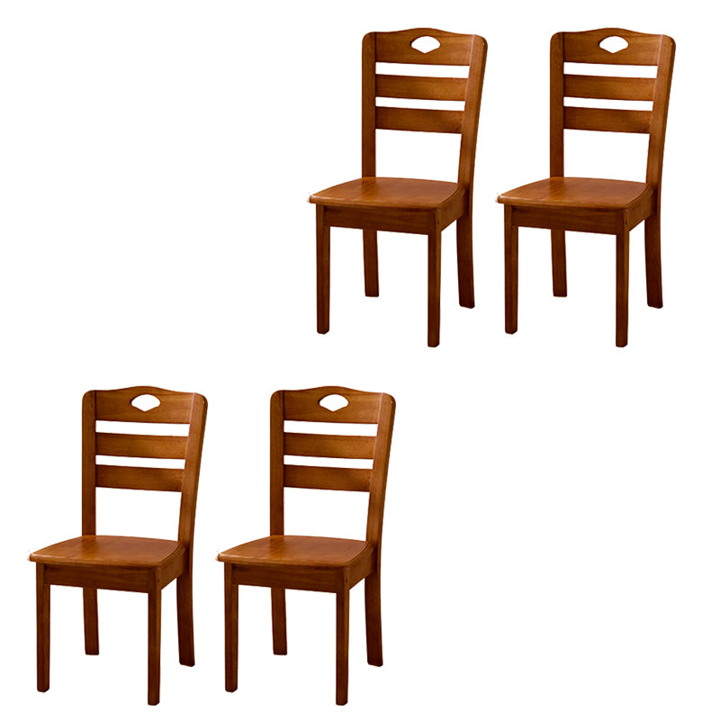 Solid Wood Dining Chairs Modern Style Home Armless Dining Chairs
