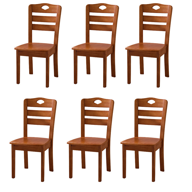 Solid Wood Dining Chairs Modern Style Home Armless Dining Chairs