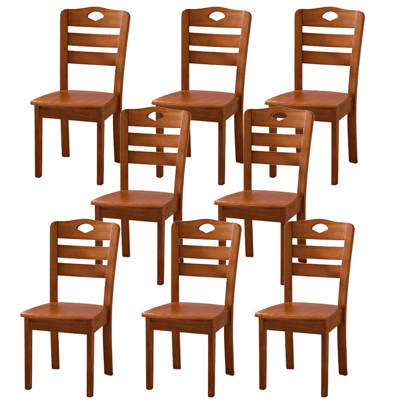 Solid Wood Dining Chairs Modern Style Home Armless Dining Chairs