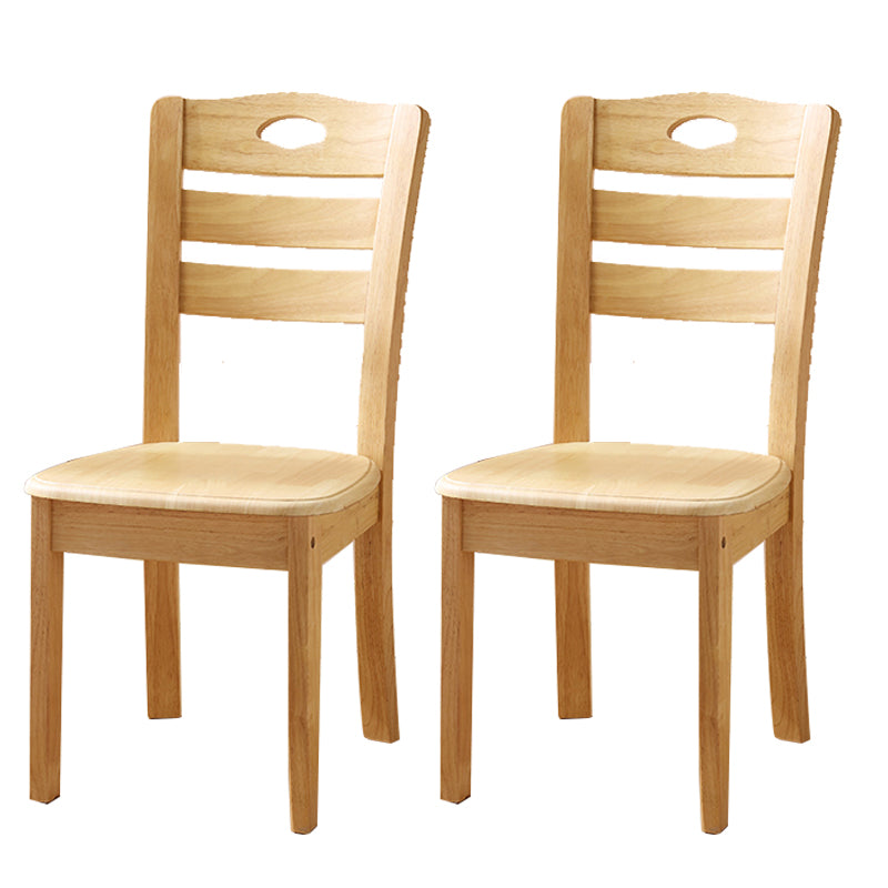 Solid Wood Dining Chairs Modern Style Home Armless Dining Chairs