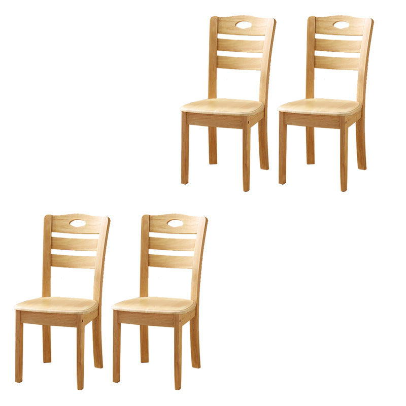 Solid Wood Dining Chairs Modern Style Home Armless Dining Chairs