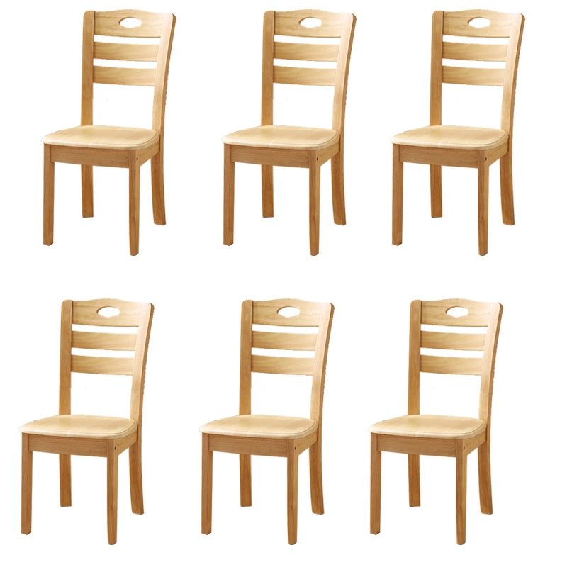 Solid Wood Dining Chairs Modern Style Home Armless Dining Chairs