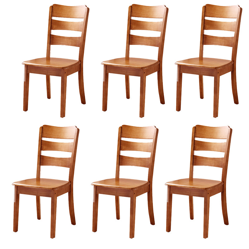 Solid Wood Dining Chairs Modern Style Home Armless Dining Chairs