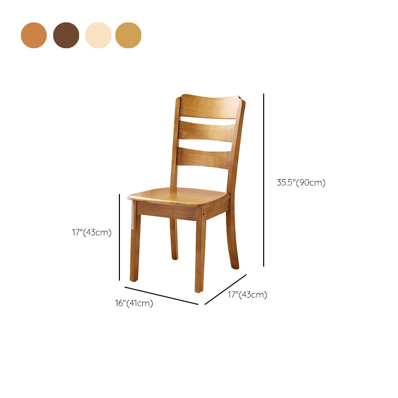 Solid Wood Dining Chairs Modern Style Home Armless Dining Chairs
