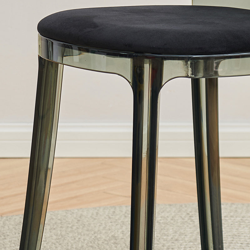 Contemporary Dining Side Chair Plastic Solid Back Chair for Dining Room