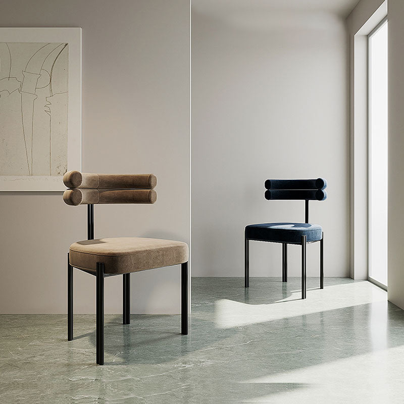 Scandinavian Metal Dining Chair Side Open Chair for Dining Room