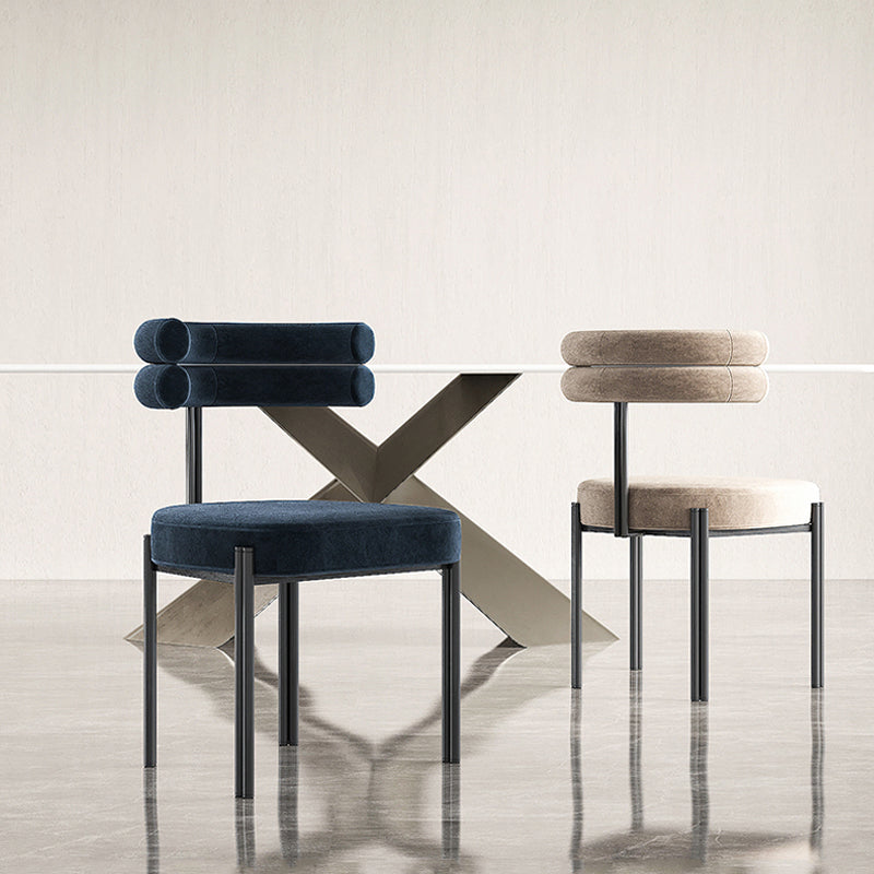 Scandinavian Metal Dining Chair Side Open Chair for Dining Room